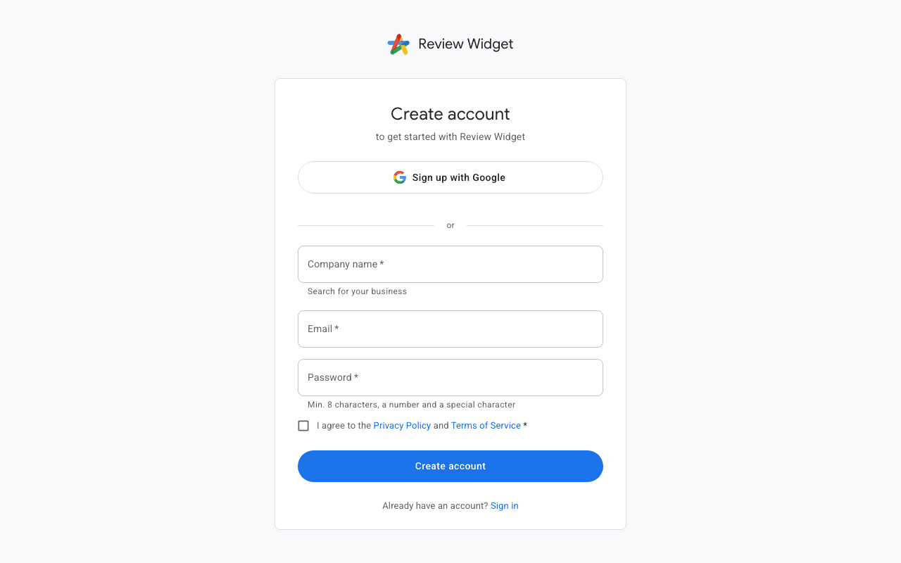 How to create your account